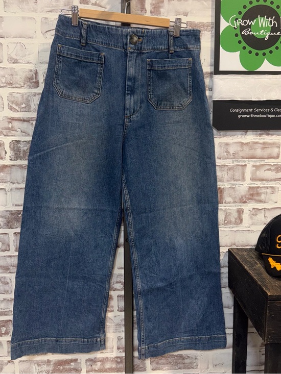 Pilcro Denim - Pilcro Wide-Leg the skipper Relaxed Blue Denim Jeans